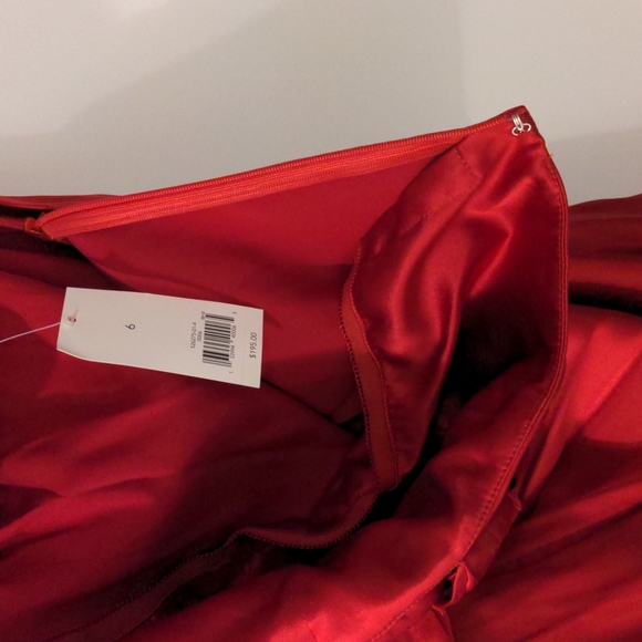 Red Silk One Should Holiday Dress - Picture 4 of 5